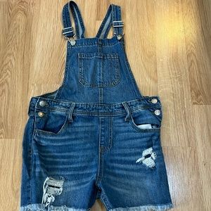Kids (girls) ripped overalls. Size 10-12